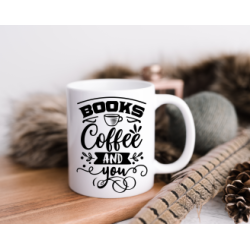 'Books coffee and you' mug