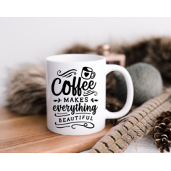 'Coffee makes everything' mug