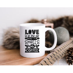'Love is in the air' mug