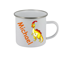 Cartoon Dinosaur Enamel Mug