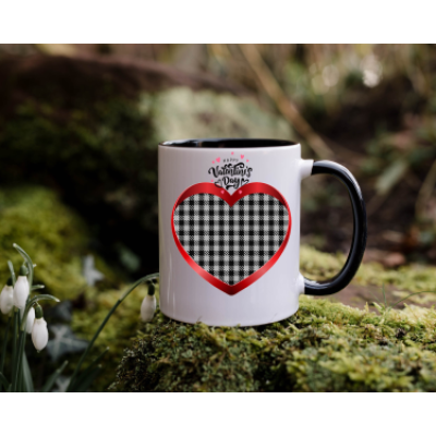 Northumberland Tartan Valentine  mug