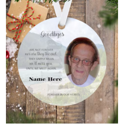 Xmas Memorial Decoration (HPP) - Double Sided - Round